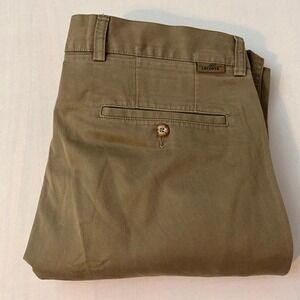 Lacoste Mens 36x30.5‎ Khaki Brown Chino Pants Classic Casual Cotton Trousers